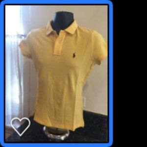 RALPH LAUREN Skinny Fit Cotton Polo Yellow